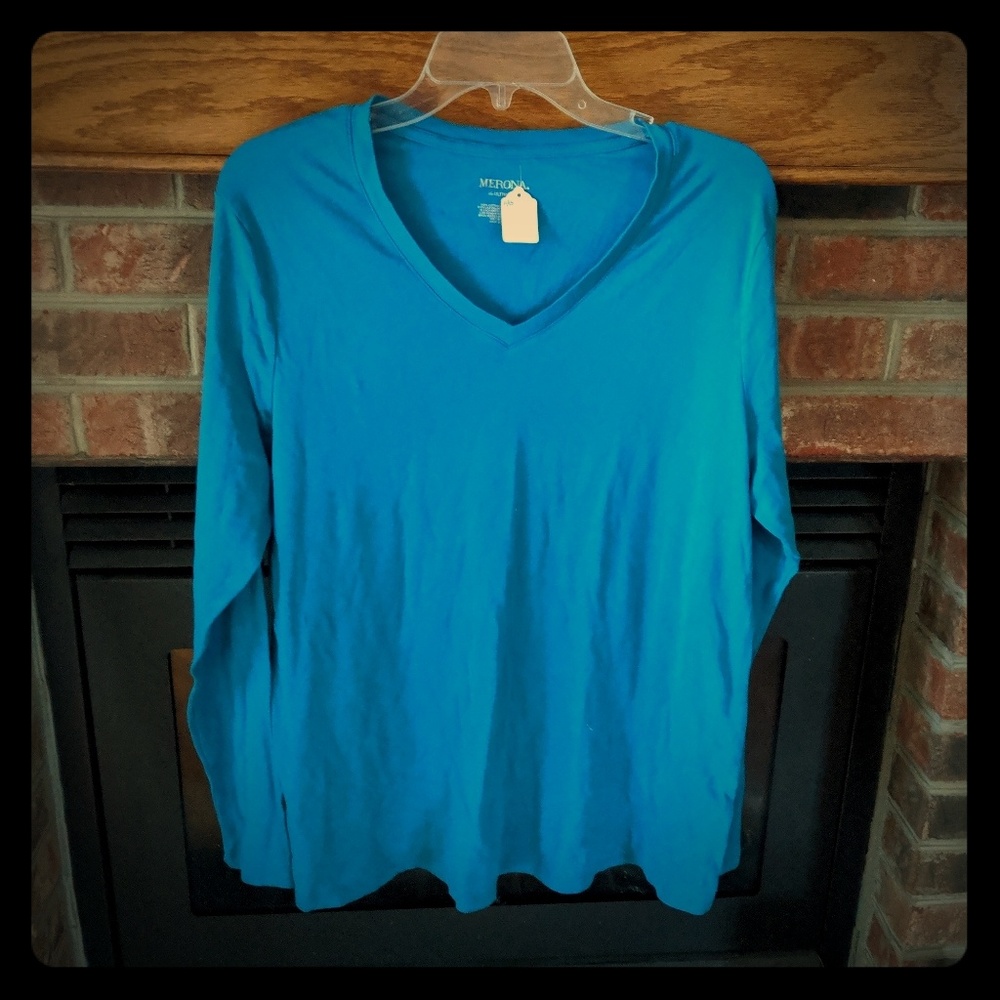 Merona brand blue 3/4 sleeve tee  size 2x